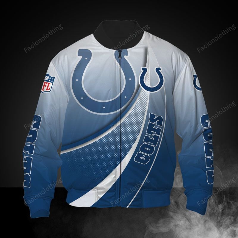 Sportswearmerch Indianapolis Colts NFL Personalized Bomber Jacket For Fan