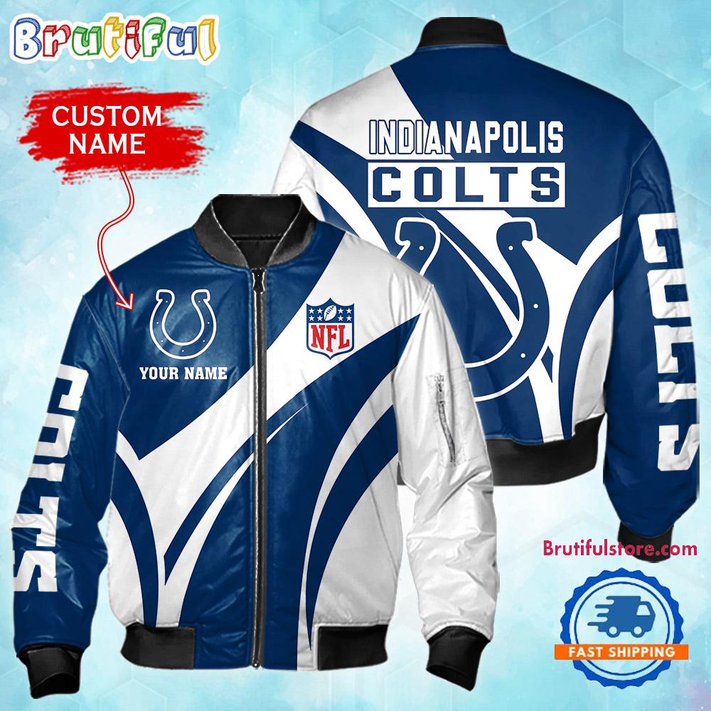 Sportswearmerch Indianapolis Colts NFL Personalized Bomber Jacket For Fan