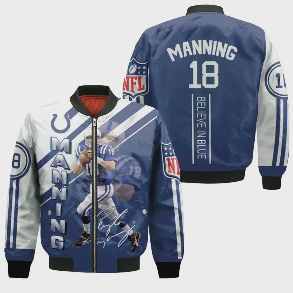 Sportswearmerch Indianapolis Colts NFL Personalized Bomber Jacket For Fan