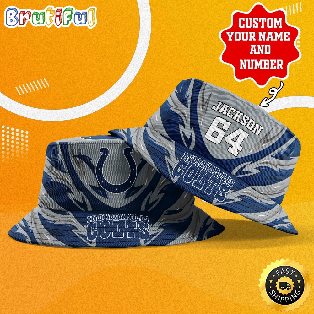 Sportswearmerch Indianapolis Colts NFL Personalized Bucket Hat For Fan