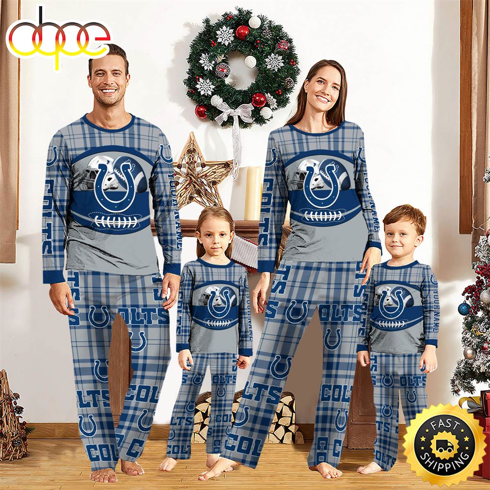 Sportswearmerch Indianapolis Colts NFL Personalized Pajamas Family For Fan