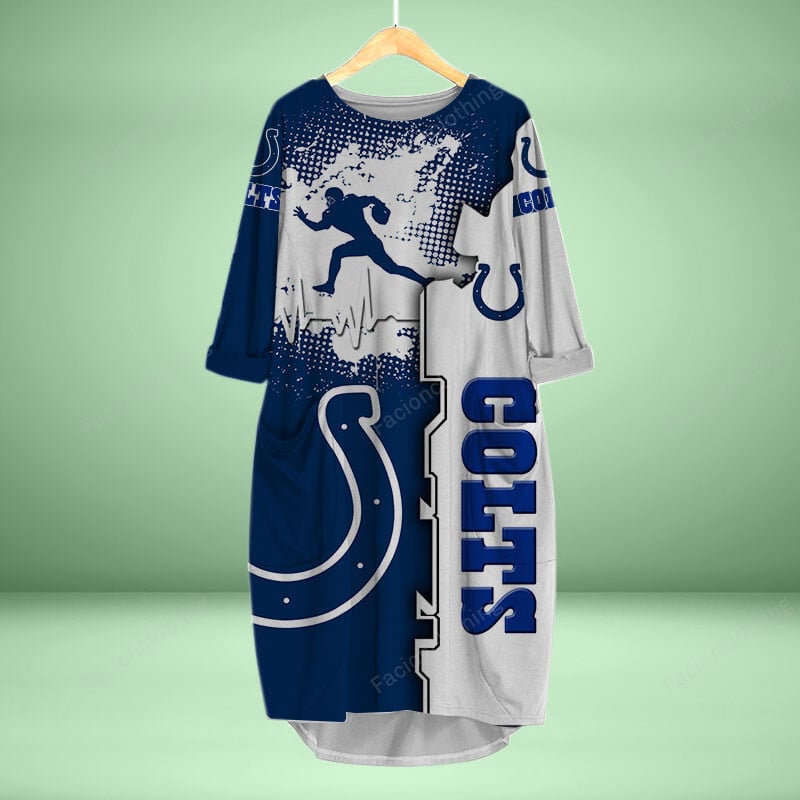 Sportswearmerch Indianapolis Colts NFL Personalized Pocket Dress For Fan
