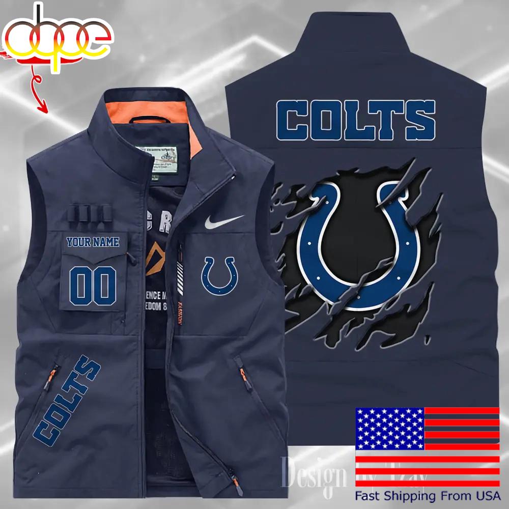 Sportswearmerch Indianapolis Colts NFL Personalized Pocket Vest For Fan