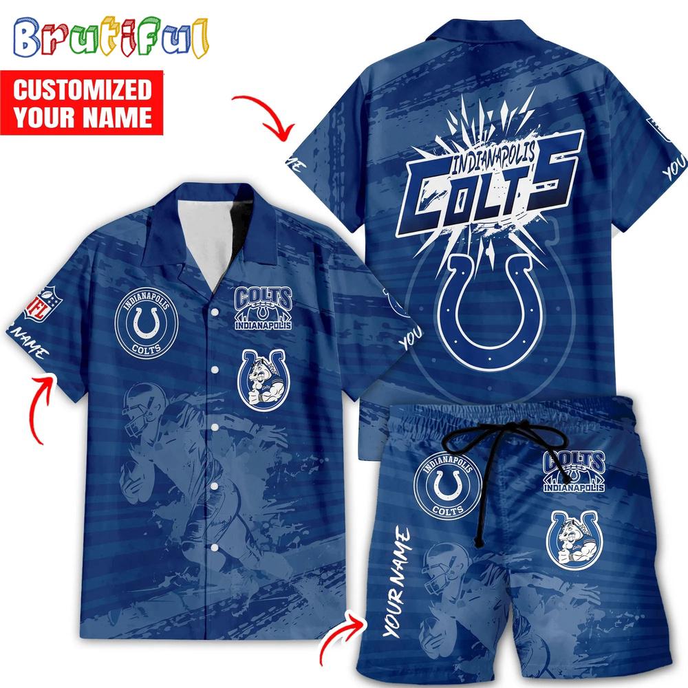 Sportswearmerch Indianapolis Colts NFL Personalized Set Short Set For Fan