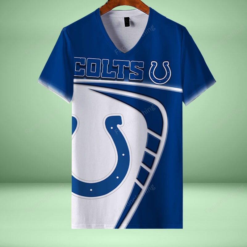 Sportswearmerch Indianapolis Colts NFL Personalized V-neck Women T-shirt For Fan