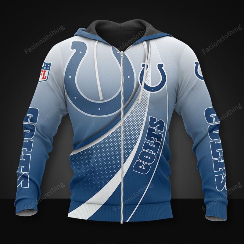 Sportswearmerch Indianapolis Colts NFL Personalized Zip Hoodie For Fan