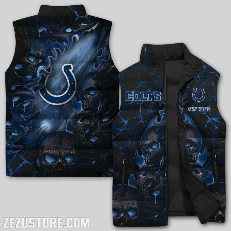 Sportswearmerch Indianapolis Colts NFL Sleeveless Puffer Jacket For Fans