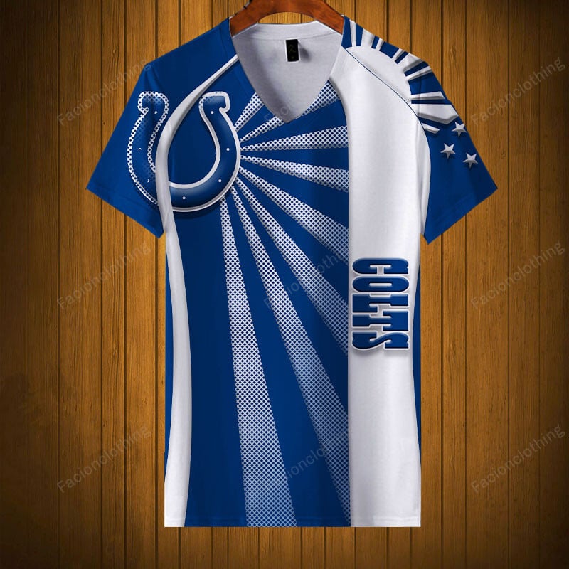 Sportswearmerch Indianapolis Colts NFL V-neck Women T-shirt Personalized For Fan