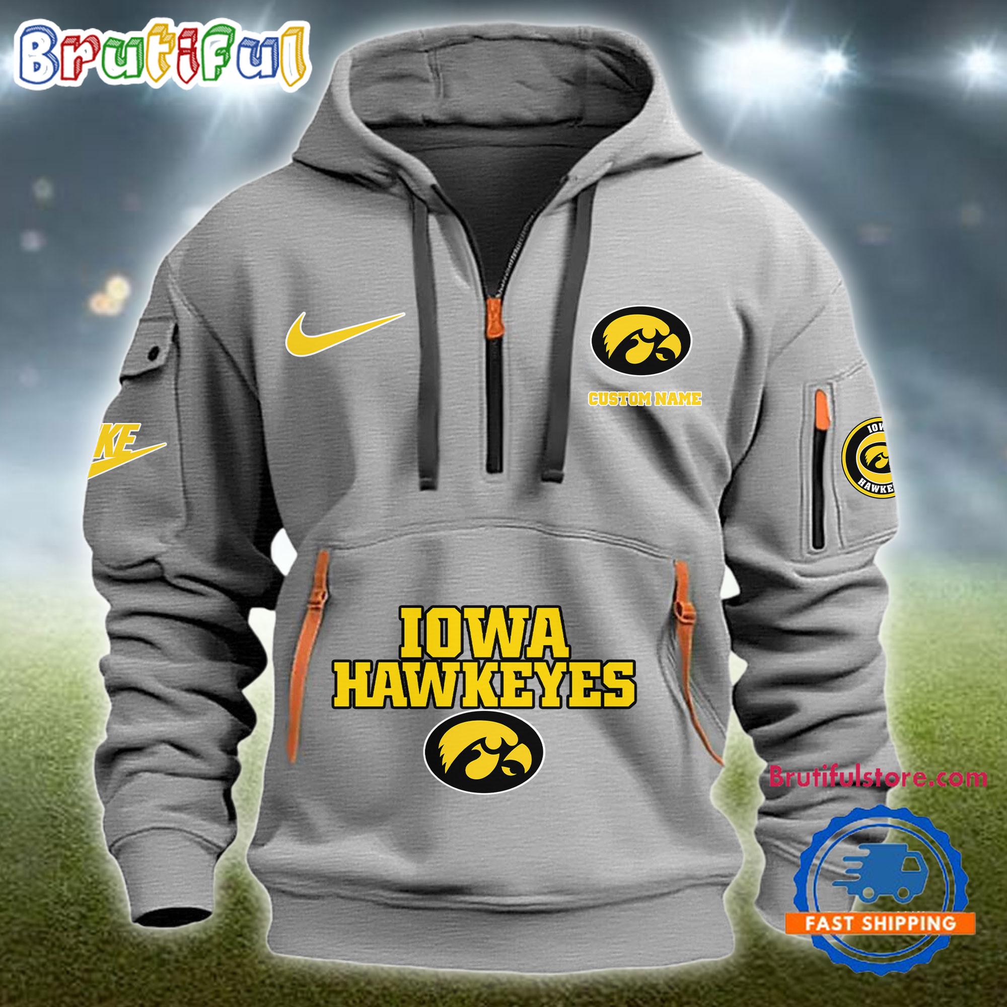 Sportswearmerch Iowa Hawkeyes NCAA Half Zip Hoodie For Fan