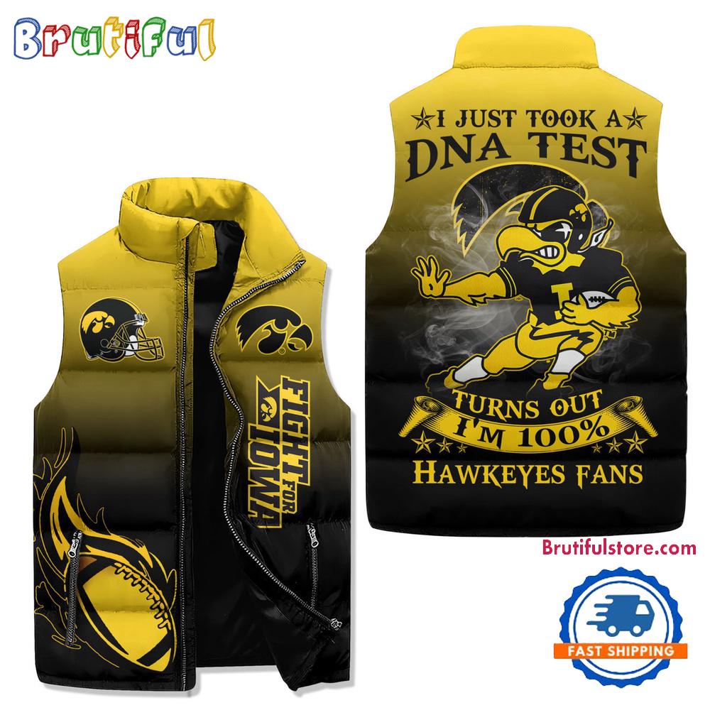 Sportswearmerch Iowa Hawkeyes NCAA Sleeveless Puffer Jacket For Fan