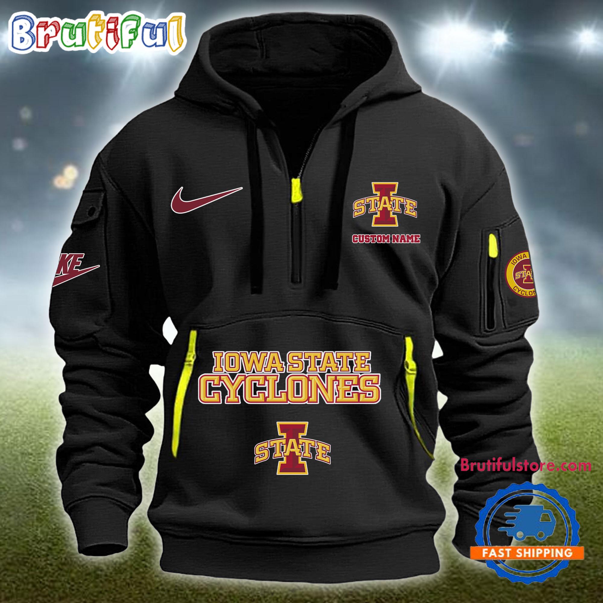Sportswearmerch Iowa State Cyclones NCAA Half Zip Hoodie For Fan