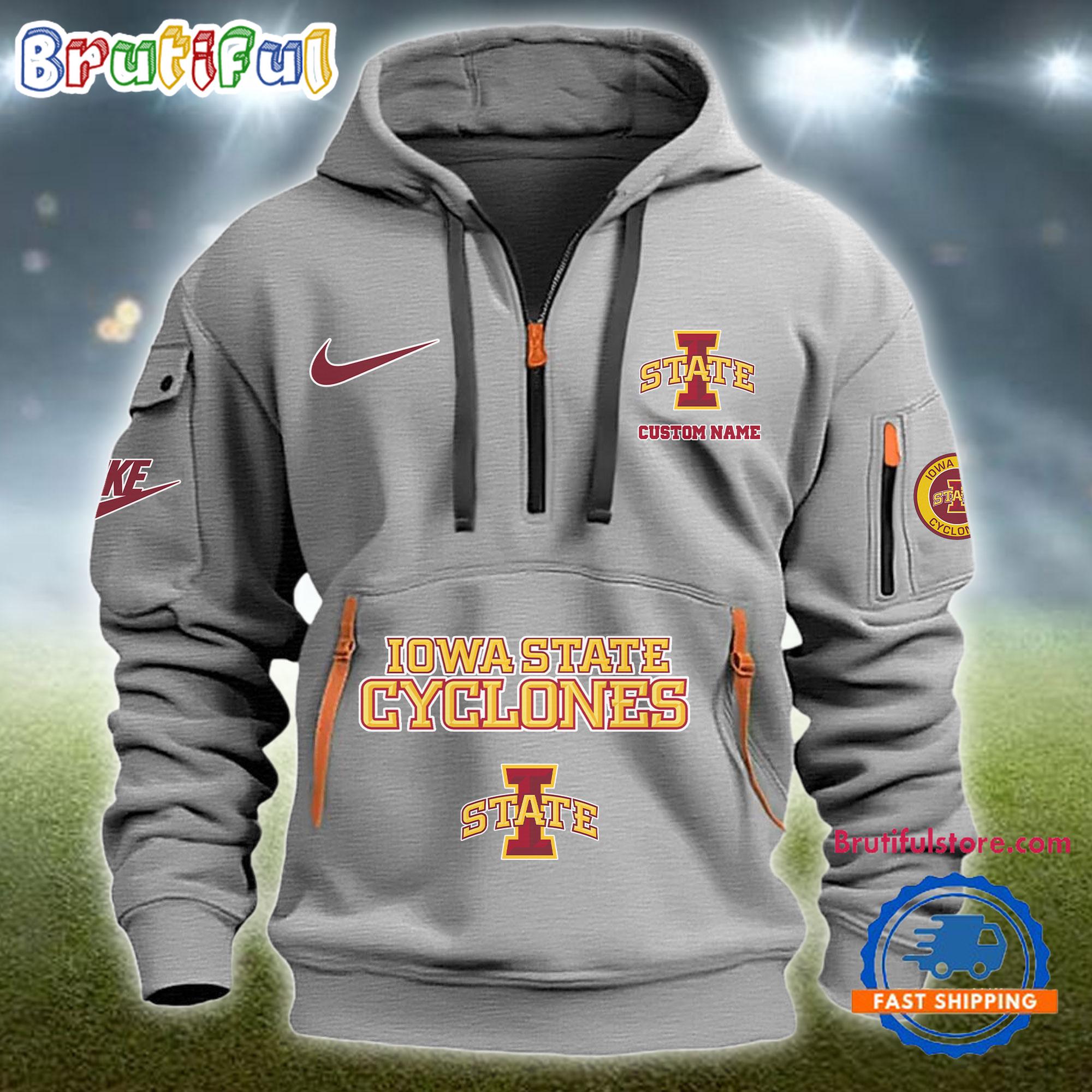 Sportswearmerch Iowa State Cyclones NCAA Half Zip Hoodie For Fan