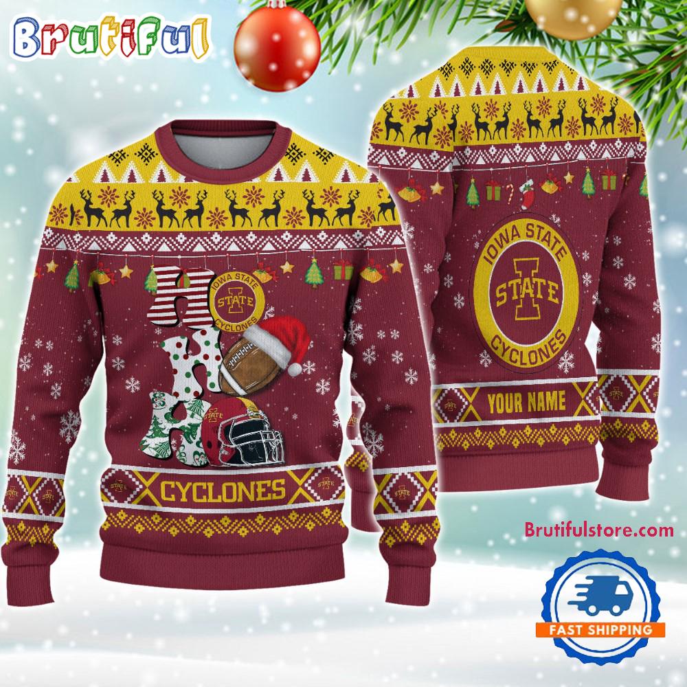 Sportswearmerch Iowa State Cyclones NCAA Personalized Christmas Sweater For Fan