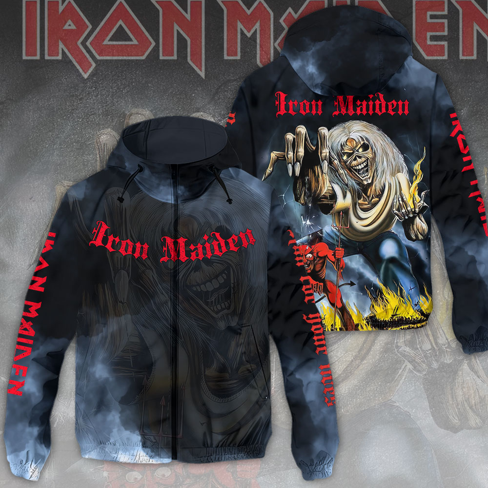 Sportswearmerch Iron Maiden Music Windbreaker Jacket For Fan