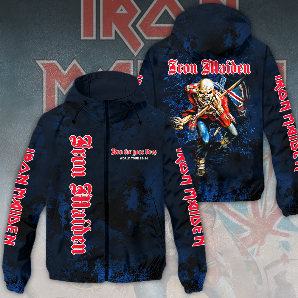 Sportswearmerch Iron Maiden Music Windbreaker Jacket For Fan