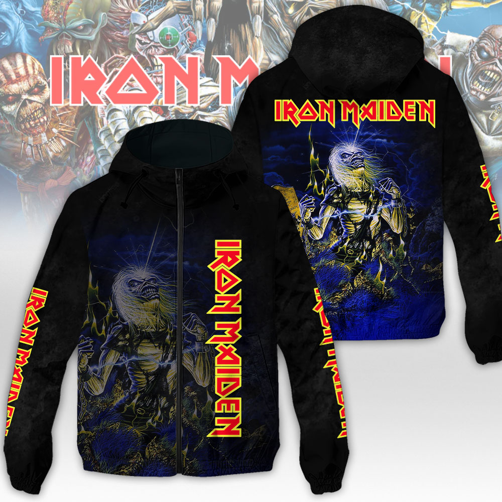Sportswearmerch Iron Maiden Music Windbreaker Jacket For Fan