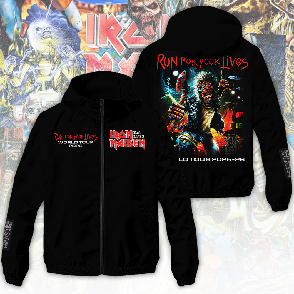 Sportswearmerch Iron Maiden Music Windbreaker Jacket For Fan