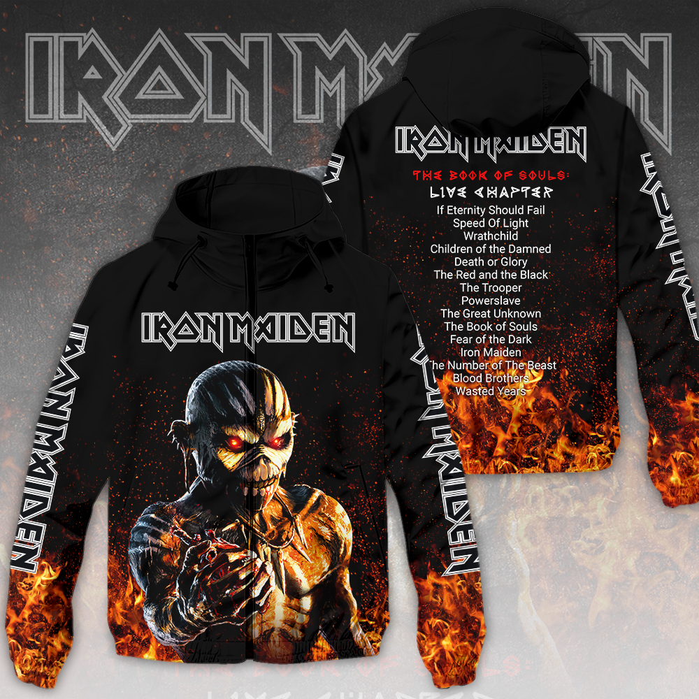 Sportswearmerch Iron Maiden Music Windbreaker Jacket For Fan