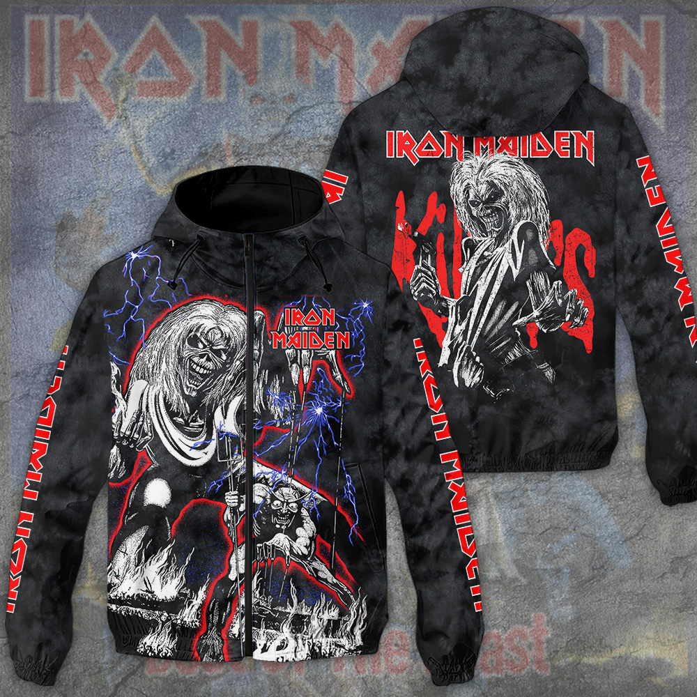 Sportswearmerch Iron Maiden Music Windbreaker Jacket For Fan