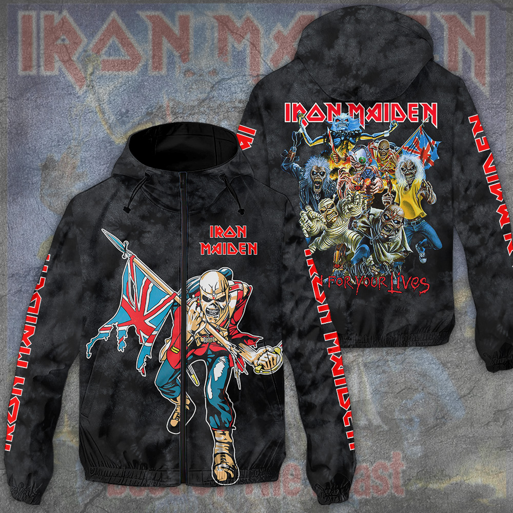 Sportswearmerch Iron Maiden Music Windbreaker Jacket For Fan