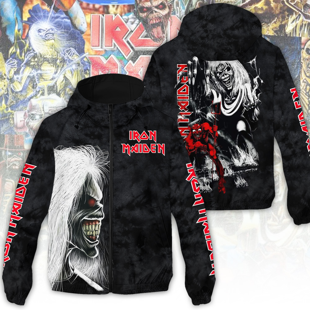 Sportswearmerch Iron Maiden Music Windbreaker Jacket For Fan