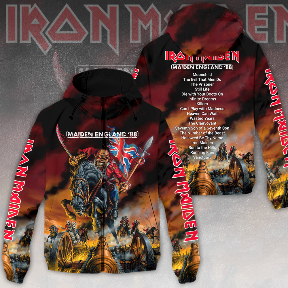 Sportswearmerch Iron Maiden Music Windbreaker Jacket For Fan