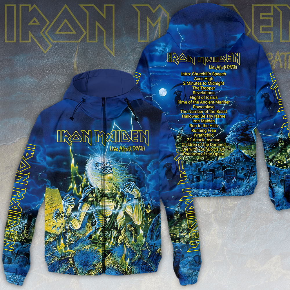 Sportswearmerch Iron Maiden Music Windbreaker Jacket For Fan