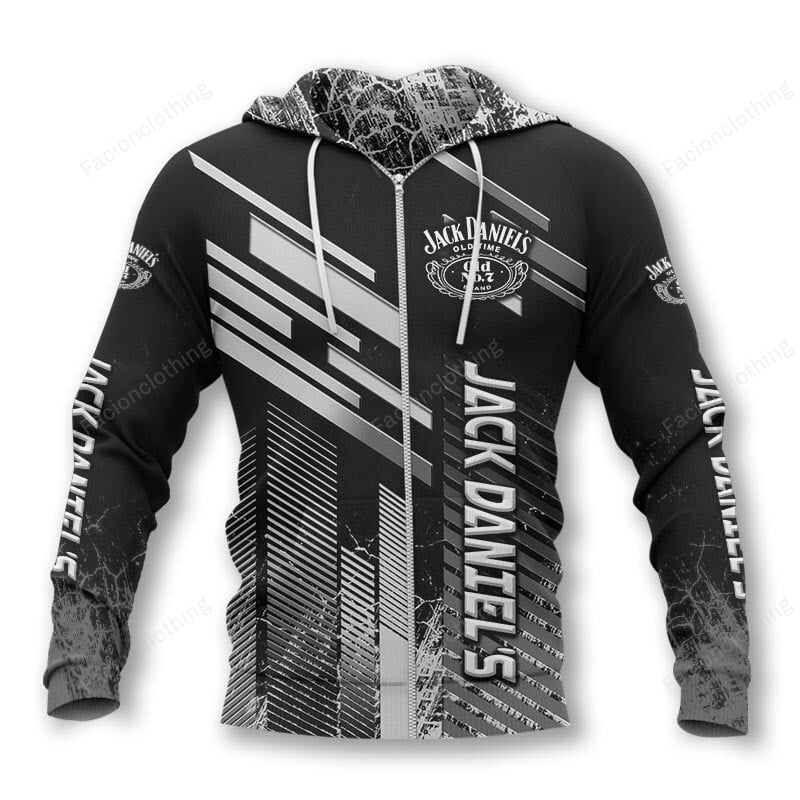 Sportswearmerch Jack Daniel's Personalized Zip Hoodie For Fan