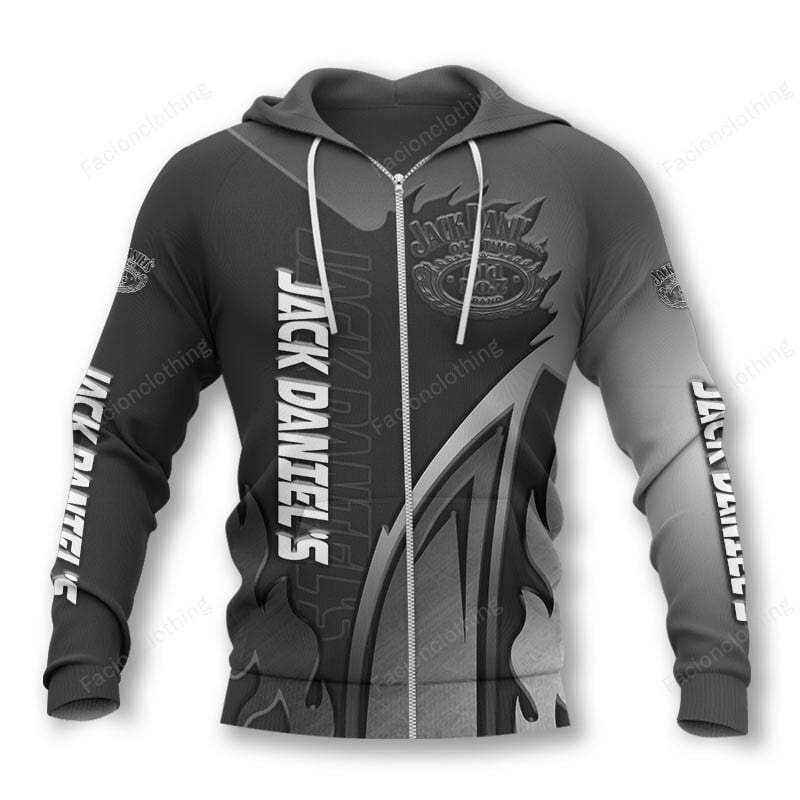 Sportswearmerch Jack Daniel's Personalized Zip Hoodie For Fan