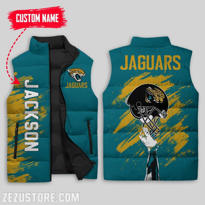 Sportswearmerch Jacksonville Jacksonville Jaguars NFL s NFL Sleeveless Puffer Jacket For Fans