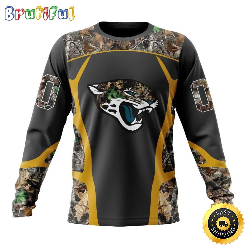 Sportswearmerch Jacksonville Jaguars NFL Crewneck Camo Hunting Personalized Sweater For Fan