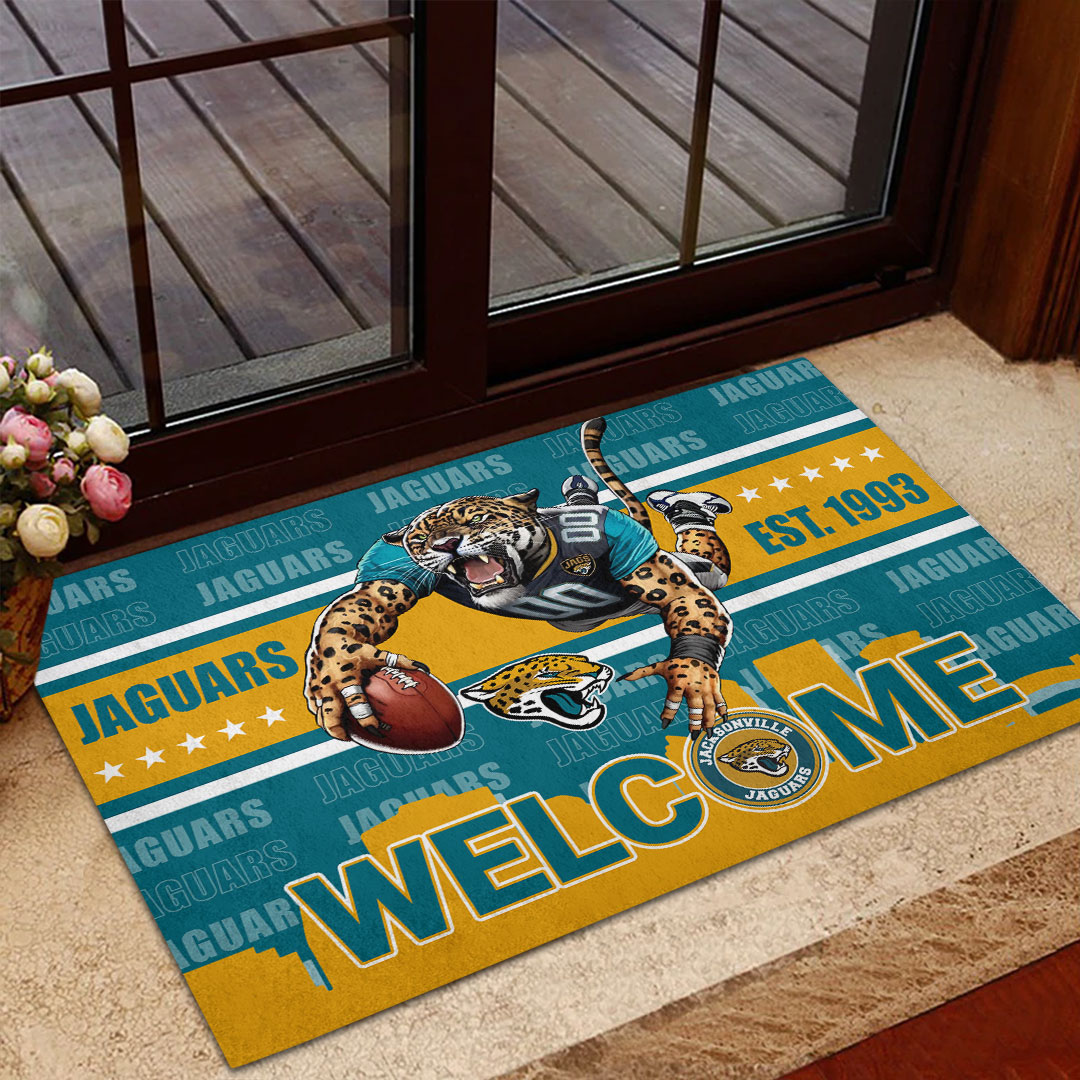 Sportswearmerch Jacksonville Jaguars NFL Custom Doormat For Fan