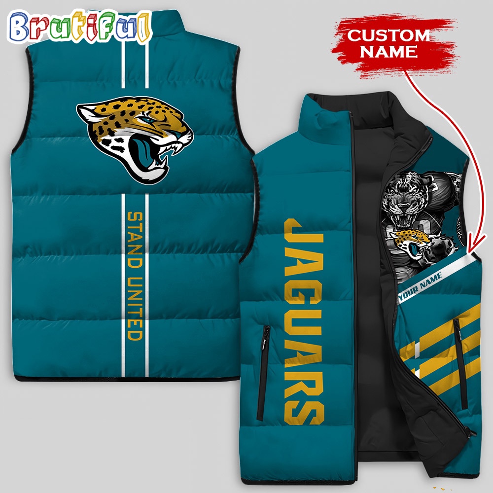 Sportswearmerch Jacksonville Jaguars NFL Damn Right Sleeveless Down Puffer Jacket For Fan