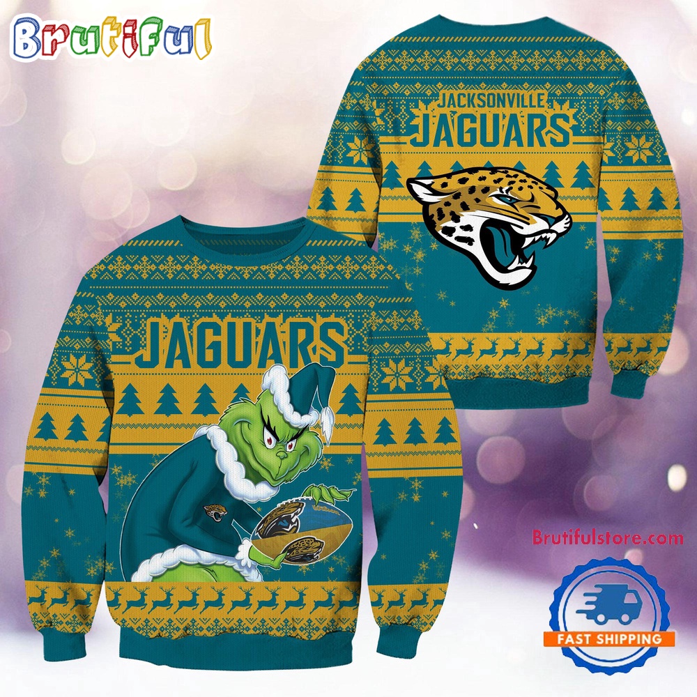 Sportswearmerch Jacksonville Jaguars NFL Football Grinch Christmas Sweater For Fan