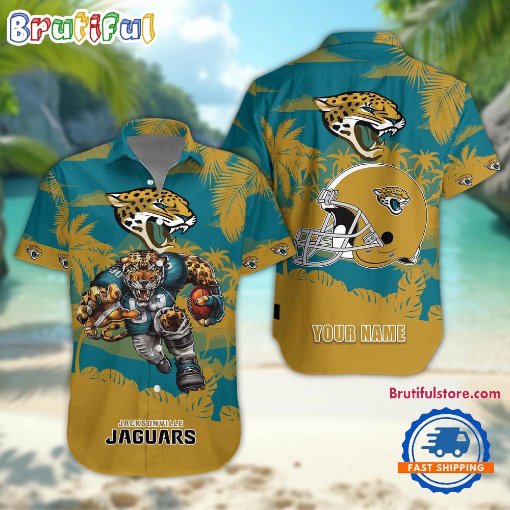 Sportswearmerch Jacksonville Jaguars NFL Football Mascot Summer Personalized Hawaiian Shirt For Fan