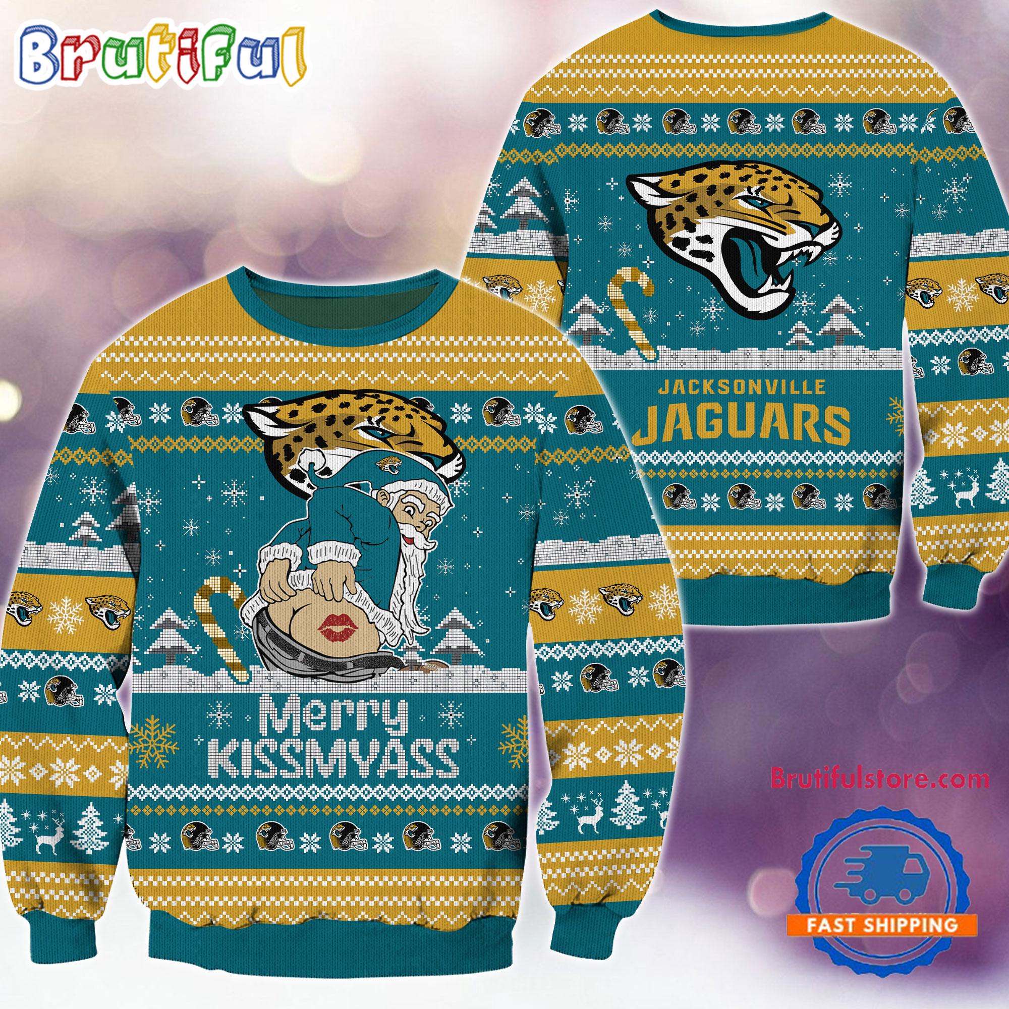 Sportswearmerch Jacksonville Jaguars NFL Funny Santa Claus Christmas Sweater For Fan