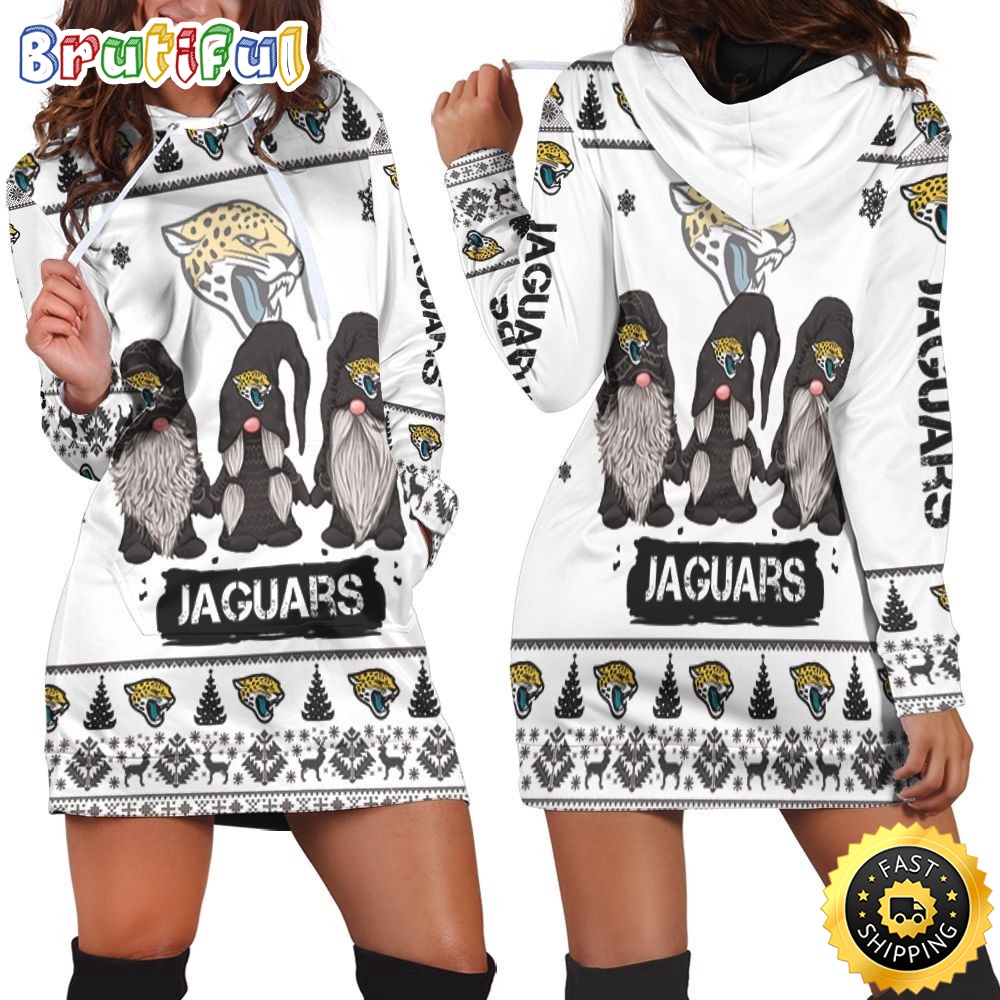 Sportswearmerch Jacksonville Jaguars NFL Gnomes Hoodie Dress For Fan