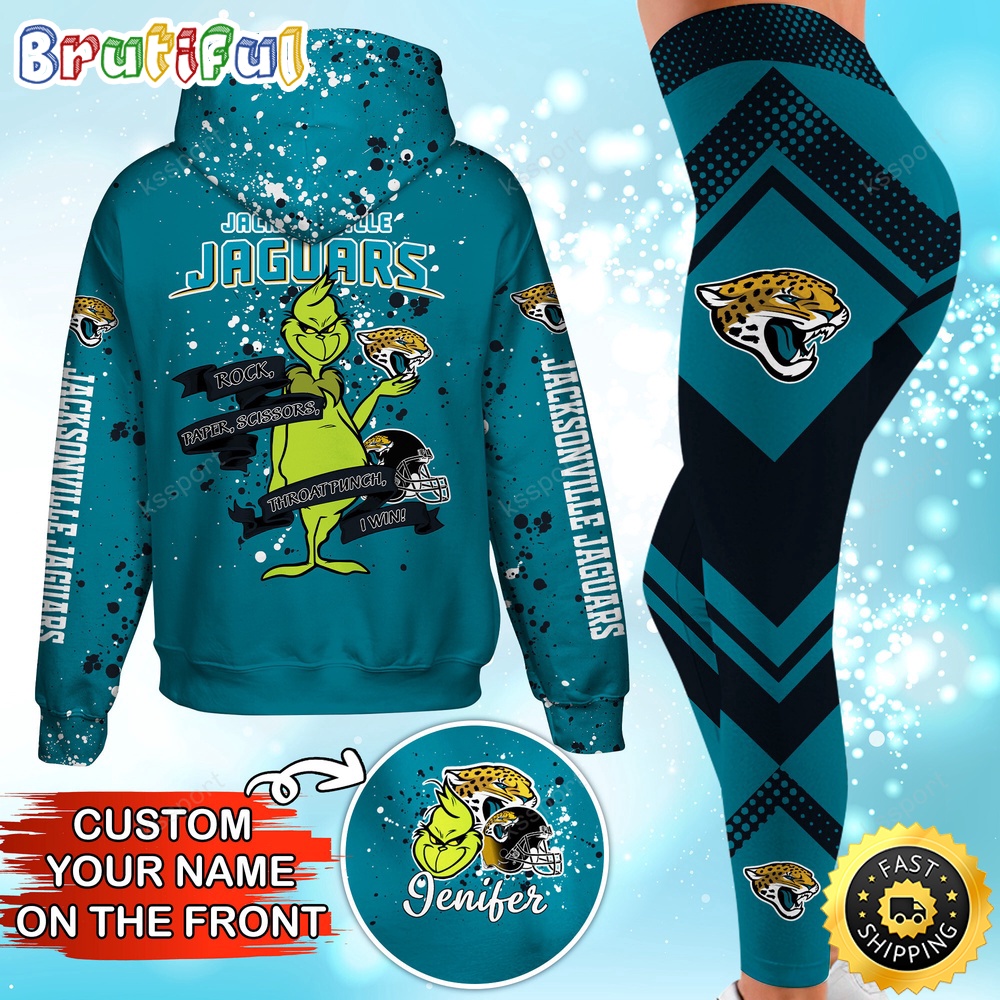 Sportswearmerch Jacksonville Jaguars NFL Hoodie Leggings The Grinch For Fan
