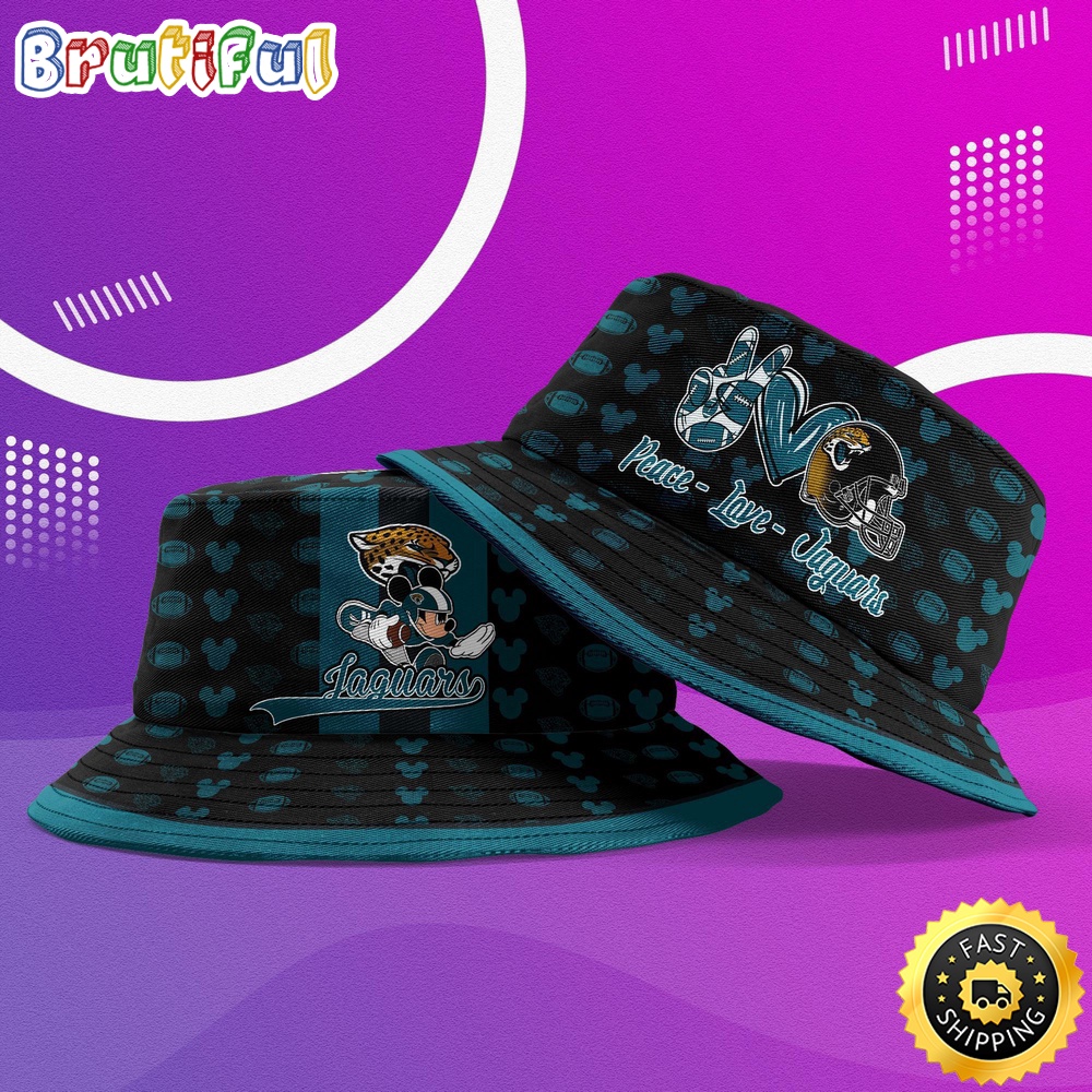 Sportswearmerch Jacksonville Jaguars NFL Mickey Mouse Personalized Bucket Hat For Fan
