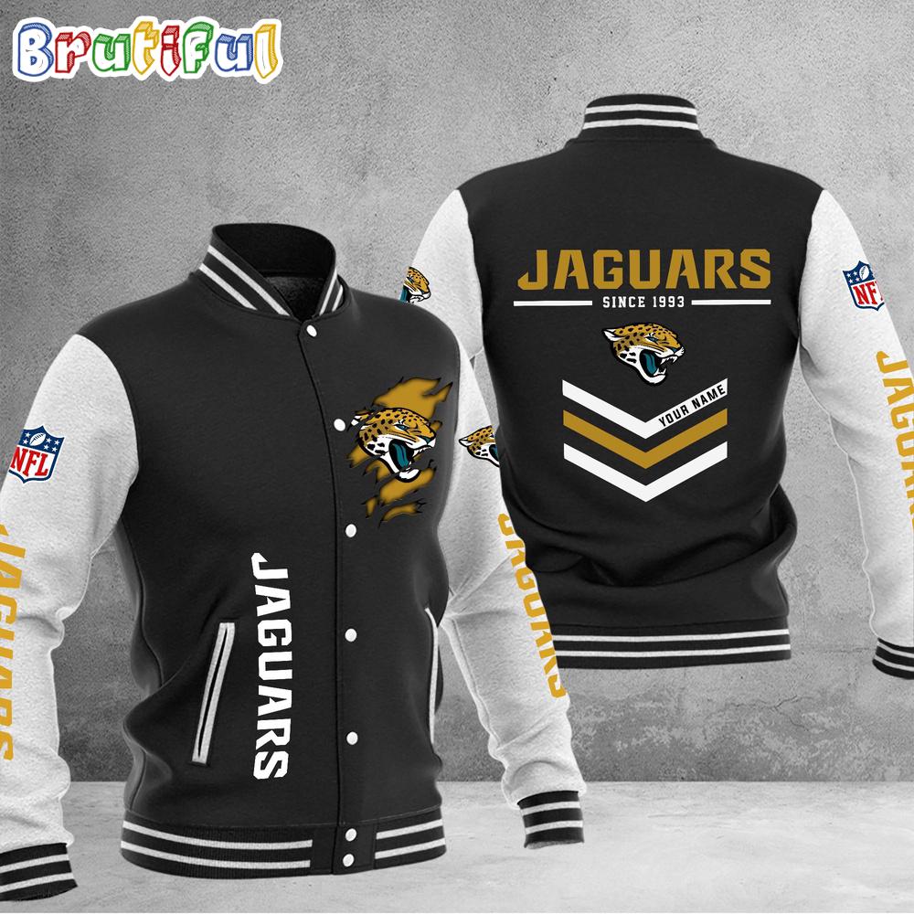 Sportswearmerch Jacksonville Jaguars NFL Personalized Baseball Jacket For Fan