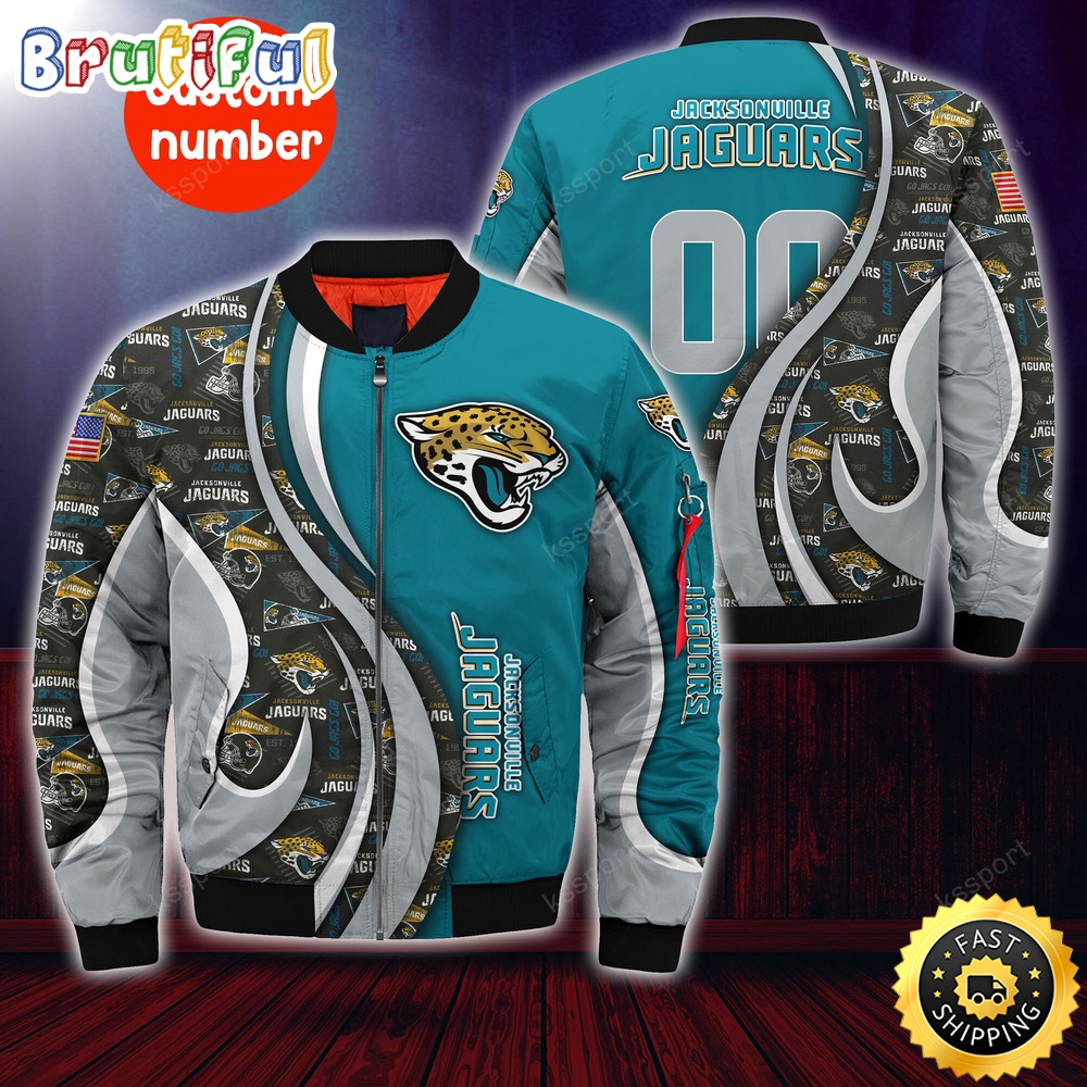 Sportswearmerch Jacksonville Jaguars NFL Personalized Bomber Jacket For Fan