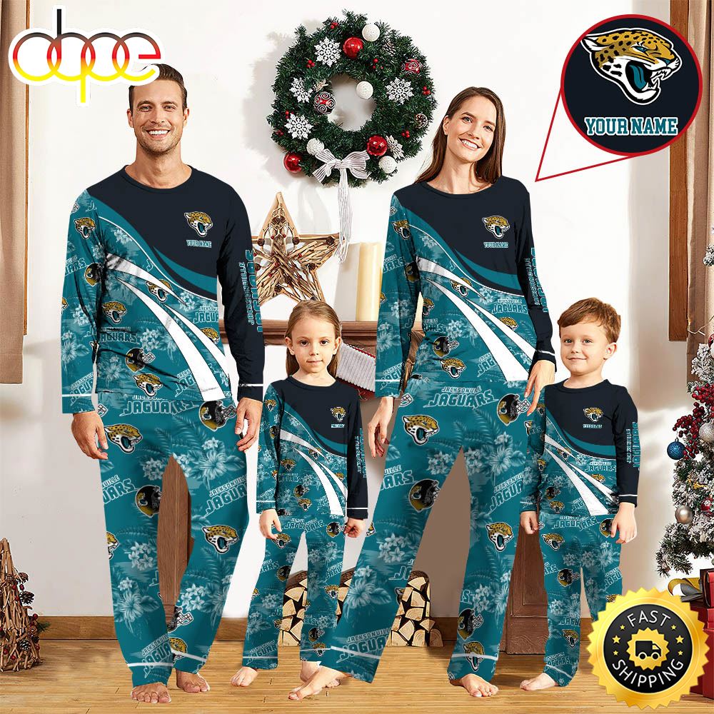 Sportswearmerch Jacksonville Jaguars NFL Personalized Pajamas Family For Fan