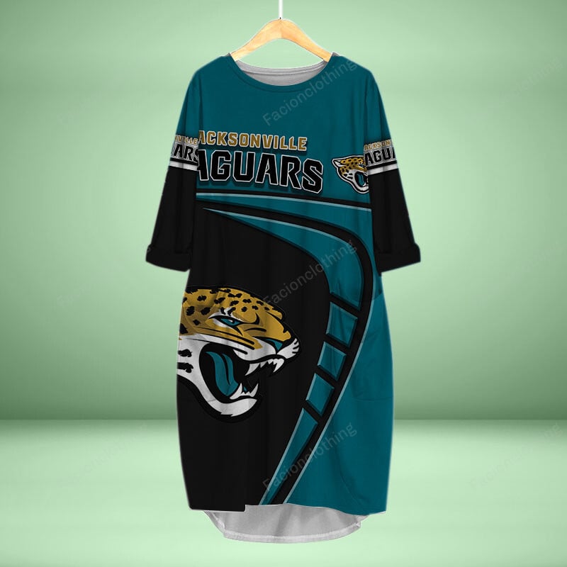 Sportswearmerch Jacksonville Jaguars NFL Personalized Pocket Dress For Fan