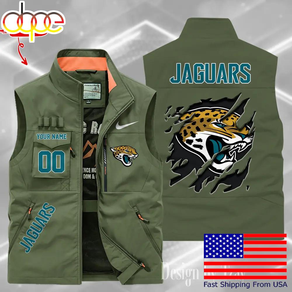 Sportswearmerch Jacksonville Jaguars NFL Personalized Pocket Vest For Fan