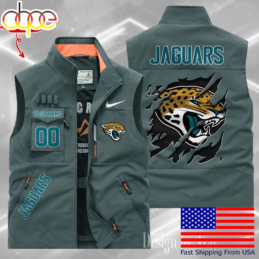 Sportswearmerch Jacksonville Jaguars NFL Personalized Pocket Vest For Fan