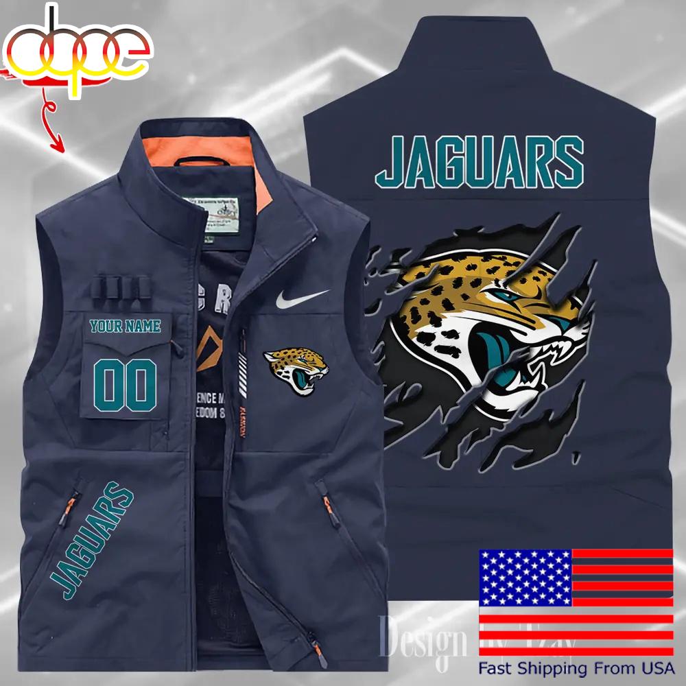 Sportswearmerch Jacksonville Jaguars NFL Personalized Pocket Vest For Fan