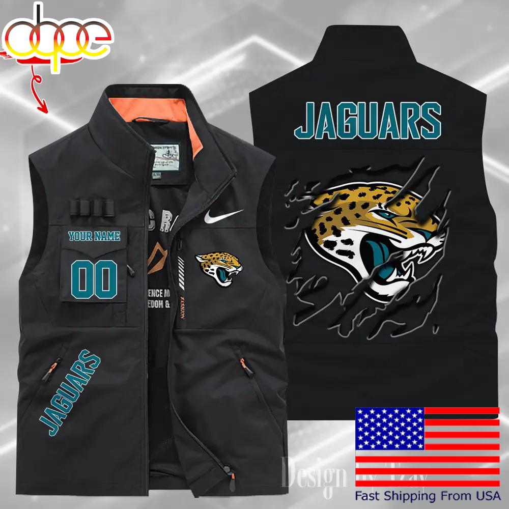 Sportswearmerch Jacksonville Jaguars NFL Personalized Pocket Vest For Fan