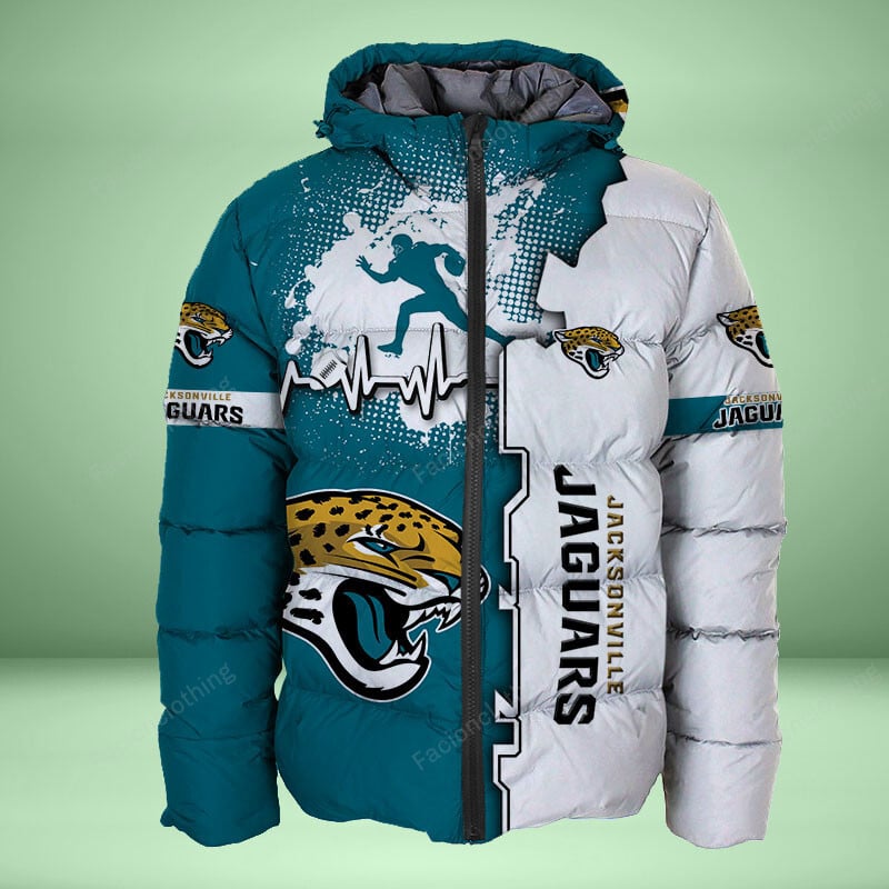 Sportswearmerch Jacksonville Jaguars NFL Personalized Puffer Jacket For Fan