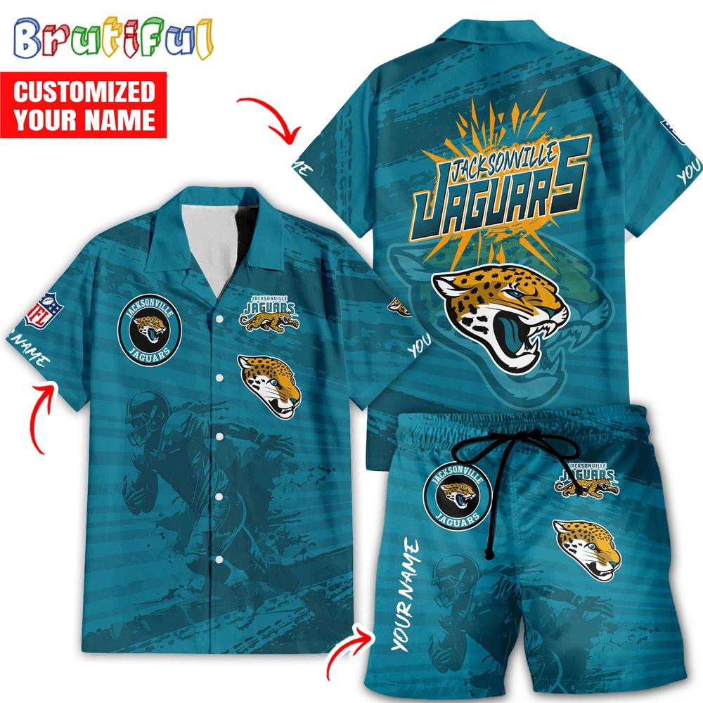 Sportswearmerch Jacksonville Jaguars NFL Personalized Set Short Set For Fan
