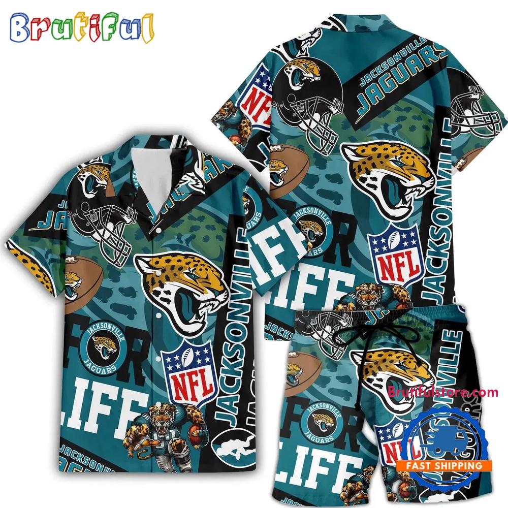 Sportswearmerch Jacksonville Jaguars NFL Personalized Set Short Set For Fan
